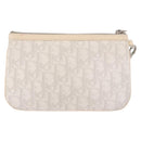 Christian Dior Romantic Pouch PVC White Silver Auth 182718A-3