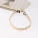 Christian Dior Romantic Pouch PVC White Silver Auth 182718A-7