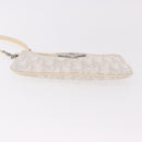 Christian Dior Romantic Pouch PVC White Silver Auth 182718A-9