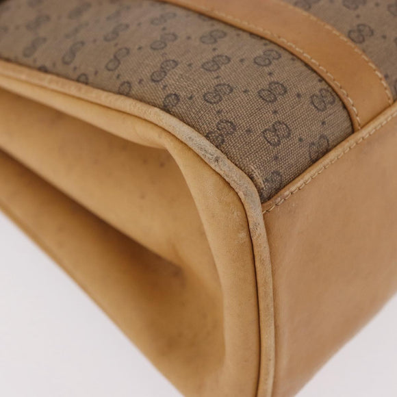 GUCCI Micro GG Supreme Hand Bag PVC Beige Gold 000 46 4857 Auth 182722