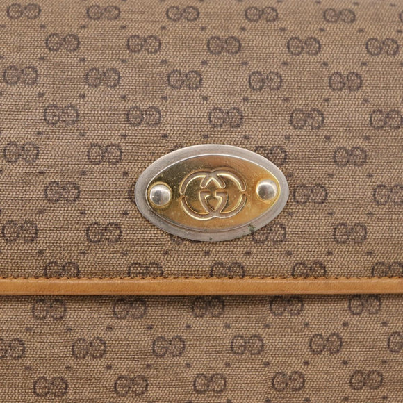GUCCI Micro GG Supreme Hand Bag PVC Beige Gold 000 46 4857 Auth 182722