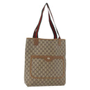 GUCCI GG Supreme Web Sherry Line Tote Bag PVC Beige 39 02 003 Auth 182725-1