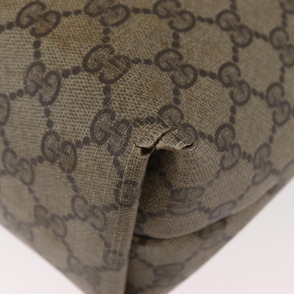GUCCI GG Supreme Web Sherry Line Tote Bag PVC Beige 39 02 003 Auth 182725