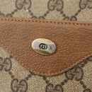 GUCCI GG Supreme Web Sherry Line Tote Bag PVC Beige 39 02 003 Auth 182725-16