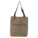 GUCCI GG Supreme Web Sherry Line Tote Bag PVC Beige 39 02 003 Auth 182725-2