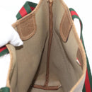 GUCCI GG Supreme Web Sherry Line Tote Bag PVC Beige 39 02 003 Auth 182725-20