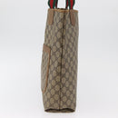 GUCCI GG Supreme Web Sherry Line Tote Bag PVC Beige 39 02 003 Auth 182725-5