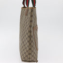GUCCI GG Supreme Web Sherry Line Tote Bag PVC Beige 39 02 003 Auth 182725-6