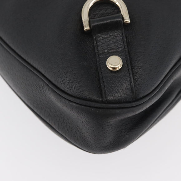 GUCCI Abbey Shoulder Bag Leather Black Gold 130737 Auth 182726SAV