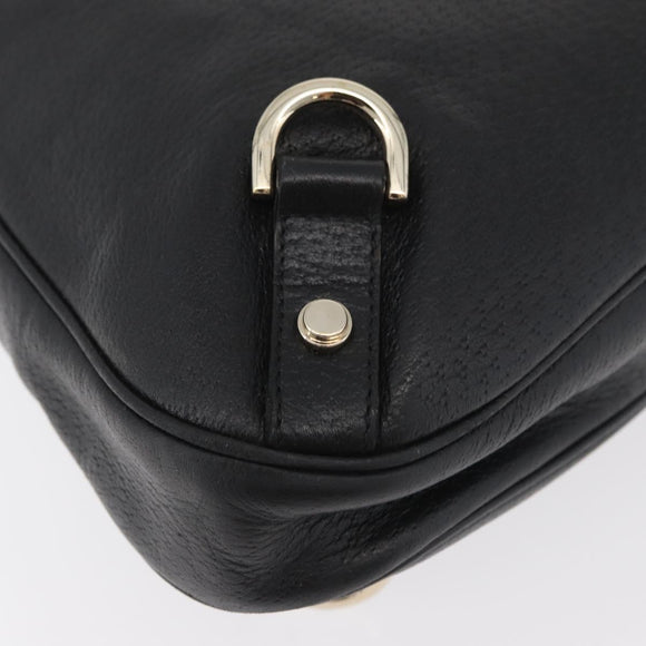 GUCCI Abbey Shoulder Bag Leather Black Gold 130737 Auth 182726SAV
