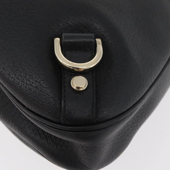 GUCCI Abbey Shoulder Bag Leather Black Gold 130737 Auth 182726SAV