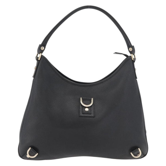 GUCCI Abbey Shoulder Bag Leather Black Gold 130737 Auth 182726SAV