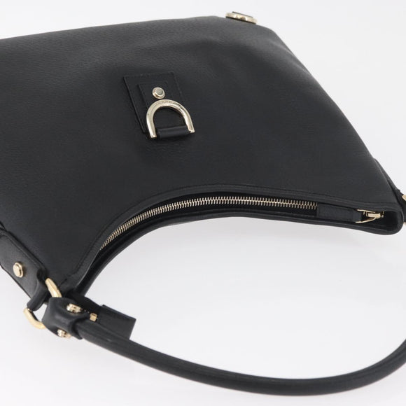 GUCCI Abbey Shoulder Bag Leather Black Gold 130737 Auth 182726SAV