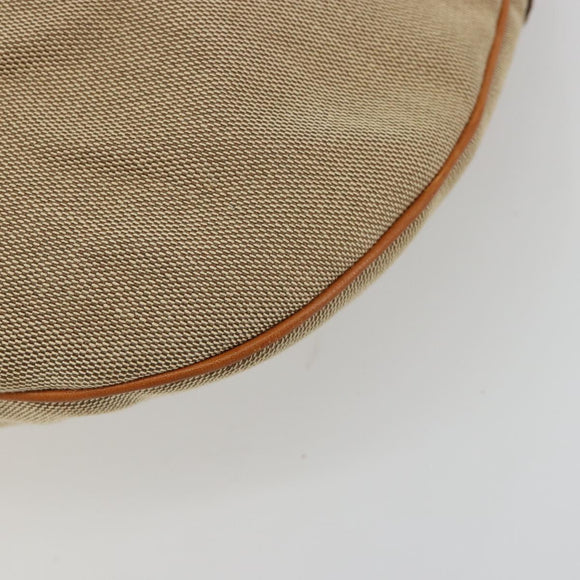 GUCCI Sherry Line Shoulder Bag Canvas Beige Silver 114871 Auth 182727