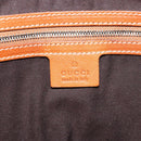 GUCCI Sherry Line Shoulder Bag Canvas Beige Silver 114871 Auth 182727-18