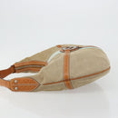 GUCCI Sherry Line Shoulder Bag Canvas Beige Silver 114871 Auth 182727-4