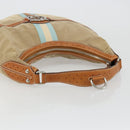 GUCCI Sherry Line Shoulder Bag Canvas Beige Silver 114871 Auth 182727-7