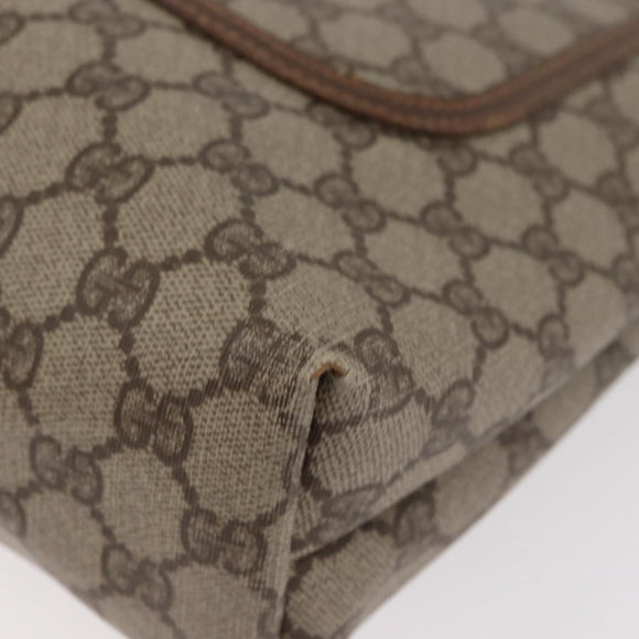 GUCCI GG Supreme Web Sherry Line Tote Bag PVC Beige Gold 002 58 6487 Auth 182729