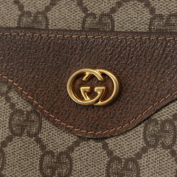 GUCCI GG Supreme Web Sherry Line Tote Bag PVC Beige Gold 002 58 6487 Auth 182729