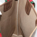GUCCI GG Supreme Web Sherry Line Tote Bag PVC Beige Gold 002 58 6487 Auth 182729-18
