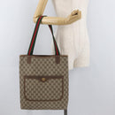 GUCCI GG Supreme Web Sherry Line Tote Bag PVC Beige Gold 002 58 6487 Auth 182729-21