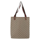 GUCCI GG Supreme Web Sherry Line Tote Bag PVC Beige Gold 002 58 6487 Auth 182729-3