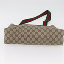 GUCCI GG Supreme Web Sherry Line Tote Bag PVC Beige Gold 002 58 6487 Auth 182729-9
