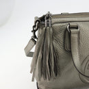 GUCCI Soho Hand Bag Leather 2way Silver 308362 Auth 182731A-16