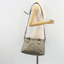 GUCCI Soho Hand Bag Leather 2way Silver 308362 Auth 182731A-24