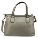 GUCCI Soho Hand Bag Leather 2way Silver 308362 Auth 182731A-3