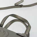 GUCCI Soho Hand Bag Leather 2way Silver 308362 Auth 182731A-8
