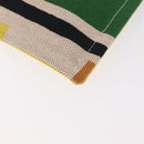HERMES Victoria 3 Surf Yachting Flat GM Bag Canvas Multicolor Auth 182737M-10