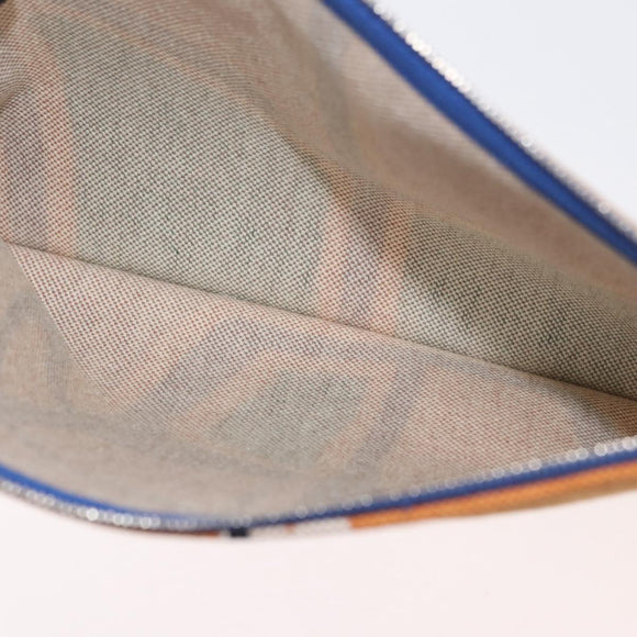 HERMES Victoria 3 Surf Yachting Flat GM Bag Canvas Multicolor Auth 182737M