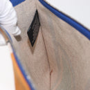 HERMES Victoria 3 Surf Yachting Flat GM Bag Canvas Multicolor Auth 182737M-16