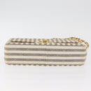 CHANEL Matelasse 30 Chain Shoulder Bag Canvas Gray Gold CC Auth 182738SAV-6
