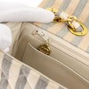 CHANEL Matelasse 30 Chain Shoulder Bag Canvas Gray Gold CC Auth 182738SAV-27