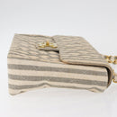 CHANEL Matelasse 30 Chain Shoulder Bag Canvas Gray Gold CC Auth 182738SAV-3
