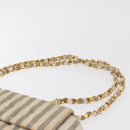 CHANEL Matelasse 30 Chain Shoulder Bag Canvas Gray Gold CC Auth 182738SAV-14