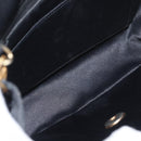 CHANEL Mini Matelasse 17 Chain Shoulder Bag Satin Black Gold CC Auth 182739SAV-10