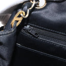 CHANEL Mini Matelasse 17 Chain Shoulder Bag Satin Black Gold CC Auth 182739SAV-23
