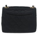 CHANEL Mini Matelasse 17 Chain Shoulder Bag Satin Black Gold CC Auth 182739SAV-2