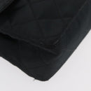 CHANEL Mini Matelasse 17 Chain Shoulder Bag Satin Black Gold CC Auth 182739SAV-8