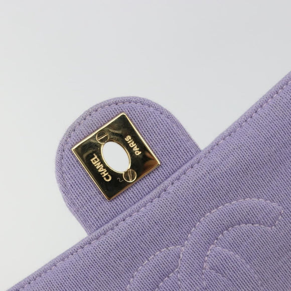 CHANEL Mini Matelasse 17 Chain Bag Cotton Lavende Gold CC Auth 182741SAM
