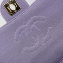 CHANEL Mini Matelasse 17 Chain Bag Cotton Lavende Gold CC Auth 182741SAM-21