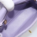 CHANEL Mini Matelasse 17 Chain Bag Cotton Lavende Gold CC Auth 182741SAM-9