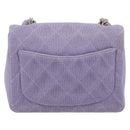 CHANEL Mini Matelasse 17 Chain Bag Cotton Lavende Gold CC Auth 182741SAM-2