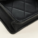 CHANEL Matelasse Chain Shoulder Bag Lamb Skin Black Gold CC Auth 182742SAM-11