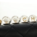 CHANEL Matelasse Chain Shoulder Bag Lamb Skin Black Gold CC Auth 182742SAM-15