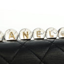CHANEL Matelasse Chain Shoulder Bag Lamb Skin Black Gold CC Auth 182742SAM-16