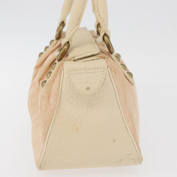 LOUIS VUITTON Monogram Mini Lin Trapeze PM Hand Bag Pink M40062 LV Auth 182773
